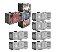 Visualizza per auto modello, display per auto del diecast,di stoccaggio dei giocattoli da gara 1/64 - Set di veicoli giocattolo impilabile set di 10 con coperchio di polvere trasparente per matchbox,