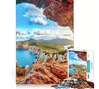Visualizza su Cuccia Cape Jigsaw 1000 pezzi Focus Building Toy Zero Gap Attività gratificante per i giorni di pioggia (38x52cm)