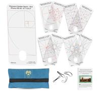 Visualizzatore di composizione per smartphone compatibile con iPhone - iOS 26 - Schermo da 6,1 a 6,3 pollici - Spirale di Fibonacci, simmetria dinamica e altre 3 griglie - Mirino per registi