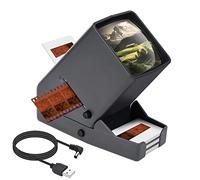 Visualizzatore di Diapositive 35 mm - Visore per Diapositive 3X | Proiettore Illuminato a LED per Diapositive Vecchie con Cavo di Alimentazione USB o Funzionamento a Batteria