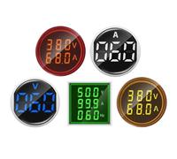 Visualizzatore di tensione digitale, Display digitale da 22 mm, doppio voltmetro, amperometro, corrente, tensione, hertz, frequenzimetro, indicatore LED multicolore(Blue,Green)