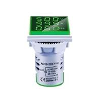 Visualizzatore di tensione digitale, Voltmetro digitale amperometro AC 100-500V 1-100A tester di frequenza multicolore AD16-22FVAH(Green)