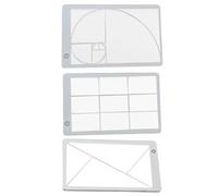 Visualizzatore per fotografia, triangolo d'oro + Fibo nacci + strumenti di composizione della regola dei terzi, View Finder/Viewer Fotografia/Pittura/Disegno, formato carta di credito, adatto a