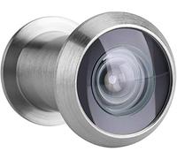 Visualizzatore Porte Sicurezza Peephole Peek Vetro Ottico 220 Gradi Grandangolare con la Copertura della Privacy(Brushed Silver)