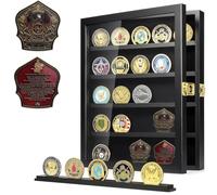 Visualizzazione delle medaglie - sfida militare Display moneta Scatola ombra - Pin Display moneta per moneta Display moneta per monete per monete adatta a 45 medaglie militari poker chip anime monete