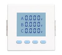 Visualizzazione digitale LCD a 3 fasi Volt Meter AC400V METURA TENSIONE AC220V Ingresso per Automazione Distribuzione di alimentazione Bianco