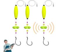 Visulong Catfish Fishing Set 2025 New Catfish Rig Making Kit with Circle Hooks, Rattler Fishing Equipment, and Peg Floats, Complete Catfish Tackle for Big Game Fishing (Yellow, 6/0)