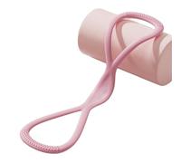 Visulong - Fasce di resistenza, corda per yoga e tiro, fascia elastica toracica, per esercizi figura 8, per donne e uomini, rosa, 6,8 kg