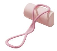 Visulong Resistance Bands, Figure 8 Exercise Bands, Durable Rubber Yoga Pulling Rope，Non-Slip Handles, Home Gym (Pink(15lb))