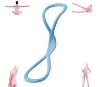 Visulong Resistance Bands, Figure 8 Exercise Bands for Women Men, Raised Dot Handle for Comfort and Non-Slip for Chest Expansion, Hip and Leg Training, Shoulder and Back Opening (Blue-25lb)