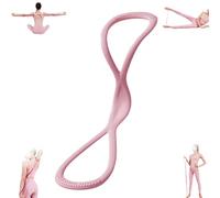 Visulong Resistance Bands, Figure 8 Exercise Bands for Women Men, Raised Dot Handle for Comfort and Non-Slip for Chest Expansion, Hip and Leg Training, Shoulder and Back Opening (Pink-25lb)