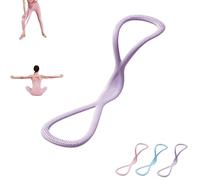 Visulong Resistance Bands,Figure 8 Exercise Bands for Women Men,Strong Pulling Force Exercise Band for Glutes,Back,Fullbody Yoga Pulling Rope (Purple,25lbs)