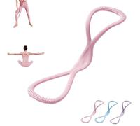 Visulong Resistance Bands,Figure 8 Exercise Bands for Women Men,Strong Pulling Force Exercise Band for Glutes,Back,Fullbody Yoga Pulling Rope (Pink,25lbs)