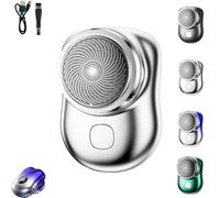 Visulong Shaver for Men, Mini Portable Visulong Men's Electric Shaver, Washable Blade, Wet & Dry Grooming Kit, Electric Shavers for Men, for Home & Travel (Silver)