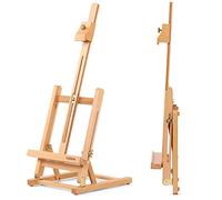 VISWIN 64 cm H Base da Tavolo H-Frame Cavalletto, Regolabile in Robusto Legno di Faggio Cavalletto Artistico da Tavolo, Cavalletto Portatile da Tavolo per Pittura e Esposizione per Adulti, Artisti