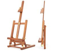 VISWIN Cavalletto da tavolo piccolo a H 63 cm, regolabile, legno di faggio, per tele fino a 38 cm, cavalletto portatile per adulti, artisti, principianti - Naturale