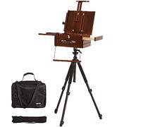 VISWIN Cavalletto Plein Air Portatile, Scatola Pochade con Treppiede in Alluminio e 2 Borse da Trasporto in Nylon, Cavalletto per Pittura da Tavolo e Pavimento Francese per Artista, Adulti