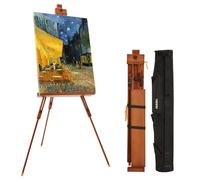 VISWIN Cavalletto Regolabile per Pittura da Campo con Borsa, Cavalletto Portatile in Legno di Faggio Massiccio per Pittura, Cavalletto per Artisti per Adulti, per Sostenere Tele Fino a 112cm