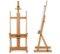 VISWIN Grande Cavalletto con Telaio ad H da 134 a 231 cm di Altezza, Cavalletto da Studio Artistico in Legno di Faggio Premium con Vassoio per Creare ed esporre Opere d'Arte Più Grandi