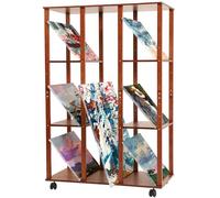 VISWIN Scaffale pieghevole in legno per stampe di grandi dimensioni - Perfetto per esporre tele, opere d'arte, stampe, pannelli, poster, mostre di gallerie d'arte, scaffale di stoccaggio