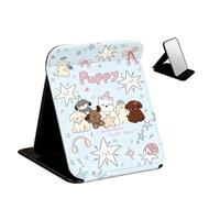 Visxcnu 1 Pezzo Grande Specchio da Trucco Pieghevole Disegno Cane, 21x15cm Specchio da Tavolo Carino in Piedi, Specchio da Borsa per Donna Decorazione Camera Quotidiano