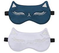 Visxcnu 2 Pezzi Set Maschere Per Dormire, Grigio Chiaro E Verde Militare, Maschera Oscurante Morbida Per Gli Occhi, Regolabile E Comoda Per Viaggi, Yoga, Pisolini E Sonno Quotidiano, Blocca La Luce