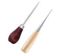 Visxcnu 2Pcs Punteruolo Con Manico In Legno Punteruolo Per Graffiare Punteruolo Professionale Cucito Cucito Artigianale Strumento Per Cucire O Riparare Tela Carta Tessuto In Pelle,strumenti fai