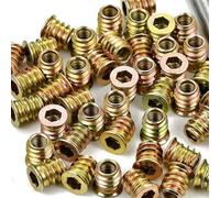 Visxcnu 30 PCS M6 boccole filettate per Legno Viti Acero al carbono Hexagonal accionamiento tuercas inserción roscadas para bussole per Legno Inserto Filettato Esagonale(Zinco colorato)