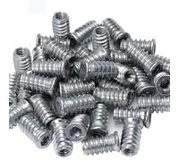 Visxcnu 30 PCS M6 boccole filettate per Legno Viti de Acero al carbono Hexagonal de accionamiento de tuercas de inserción roscadas para bussole per Legno Inserto Filettato Esagonale