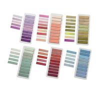 Visxcnu 6 Pezzi Note Adesive Indice, 1200 Pezzi Segnapagina Autoadesivi Multicolore, 10 Stili Schede Appiccicose per Ufficio Scuola Libri Classificazione