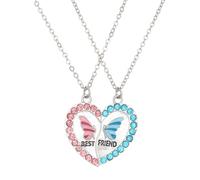 Visxcnu collane BFF,Collana Amicizia,Collana BFF,Collana dell Amicizia per 2, Best Friend Collana per 2, Collana Bambina Best Friend, Collana Cuore Spezzato Bambini per Amici Divertente Regalo