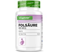 vit4ever Acido Folico Bioattivo 400µg - 365 Compresse - Vitamina B9, Folato