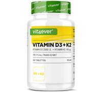 vit4ever Vitamina D3 K2-365 compresse 99,7% all trans MK 7 e 2000 UI di vitamina