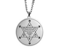 Vita a Ciondolo Abracadabra Ciondolo Abraxas Cabalistica magia cabalistica Occulta esoterica Amuleto Collana Vintage Gioielli Gioielli Gioielli Regali