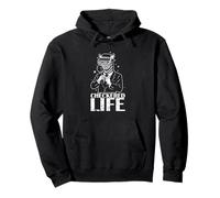 Vita a scacchi Zebra Ska Style Felpa con Cappuccio