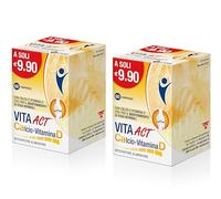 Vita Act Calcio + Vitamina D, Integratore Alimentare, 2x60 compresse