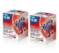 Vita Act Ferro + Vitamina C, Integratore Alimentare, 2x60 capsule