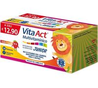 Vita Act Multivitaminico Junior, Integratore Alimentare per Bambini con Vitamina C, Vitamine B2, Vitamina B12, Zinco e Ferro, Gusto Fragola - 1 Confezione da 10 Flaconcini