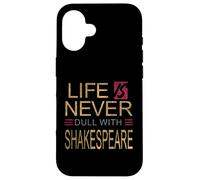 Vita angosciata mai noioso Shakespeare umoristico Slogan Meme Custodia per iPhone 16