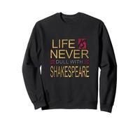 Vita angosciata mai noioso Shakespeare umoristico Slogan Meme Felpa