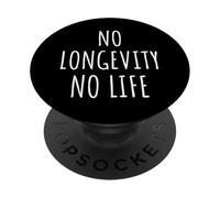 Vita antinvecchiamento sana di biohacking di benessere di longevità PopSockets PopGrip Adesivo