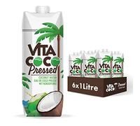 Vita Coco Acqua Di Cocco Extra 6x1 L, Gusto Cocco, Piena Di Elettroliti, Senza Glutine, Ricca Di Vitamina C E Potassio