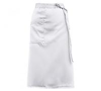 Vita Corta Grembiule da Cucina per Donna e Uomo, Grembiule a Lunga a Mezza Lunghezza, Grembiule Lungo per Camerieri e Cameriere con Tasca, Grembiule Corto per Bar Masterchef Barman Chef (Bianco)