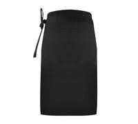 Vita Corta Grembiule da Cucina per Donna e Uomo, Grembiule Lungo per Camerieri e Cameriere con Tasca, Grembiule a Lunga a Mezza Lunghezza per Bistrot Ristorante Caffè Panettiere Cucina (Nero)