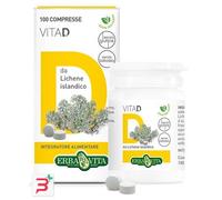ERBA VITA Integratore Alimentare Vitamina D Vegan, Capsule in Pilloliera, 100 Compresse