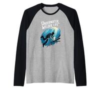 Vita di Saldatore Subacqueo Avventura in profondità Maglia con Maniche Raglan