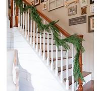 Vita Domi Ghirlanda di cedro artificiale da 182,9 cm, realistica, 1,8 m, ghirlanda di pino norfolk, ghirlande per decorazioni natalizie, ghirlanda di cedro artificiale realistica, ghirlanda per scale