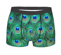 Vita Elastica Boxer Slips Amazing Peacock Pattern,Traspirante Intimo Maschile Uomo Morbidi Mutande