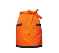 Vita Grembiule con 2 Tasche per Uomo Donna, Cameriere Grembiule Cuoco, Grembiule Corto, Chef Grembiule da Cucina, Corta Mezzo Grembiuli per Casa Bar Bistrot Caffè Ristorante (Arancione e Nero)