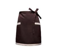 Vita Grembiule con 2 Tasche per Uomo Donna, Cameriere Grembiule Cuoco, Grembiule Corto, Chef Grembiule da Cucina, Corta Mezzo Grembiuli per Casa Bar Bistrot Caffè Ristorante (Caffè e Bianco)